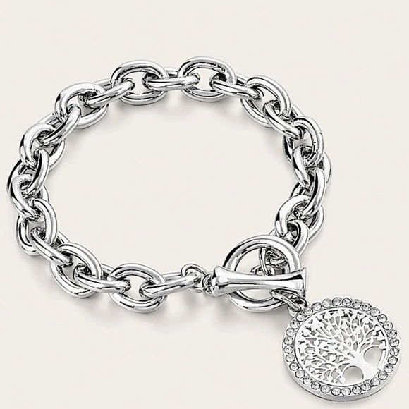 Jewelry - Silver Tree Of Life Chain Link Bracelet